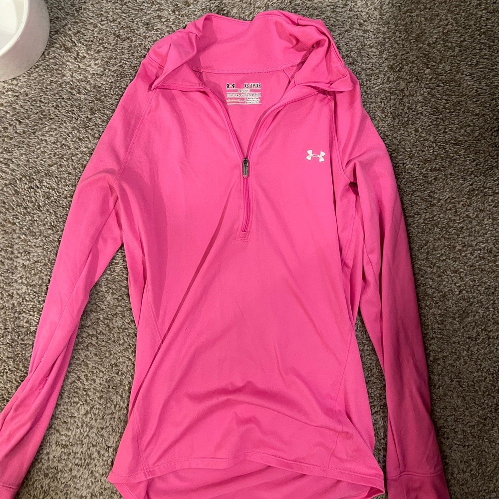 Hot pink under armour pullover